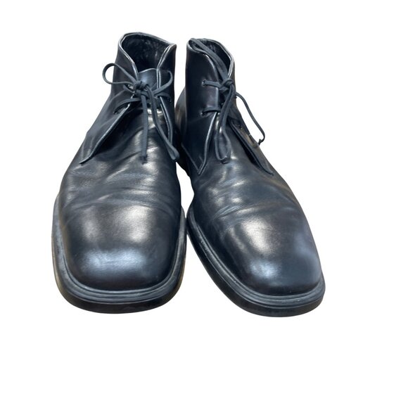 Salvatore Ferragamo Mens Italian Black Leather Chukka Boots Size 12D SKU 9331 main image 9